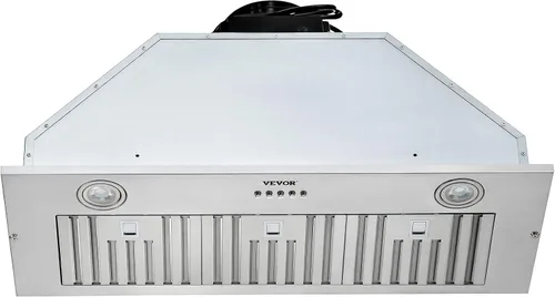 Vista 10 de VEVOR Campana de Ventilación Integrada, 800CFM 3-Velocidades, Campana de Cocina de Acero Inoxidable de 36 Pulgadas con Control de Botón de Impulso