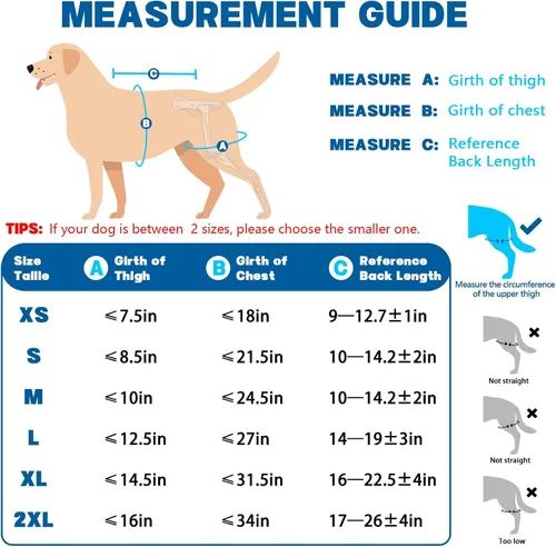 Vista 6 de Rodillera de perro para pierna trasera Acl, soporte de pierna de perro para pierna trasera, soporte de cadera ajustable para reducir el dolor