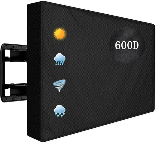 Vista 8 de Funda de TV para exteriores de 30 a 32 pulgadas, resistente a la intemperie, 600D, impermeable, protección completa, para TV de pantalla plana