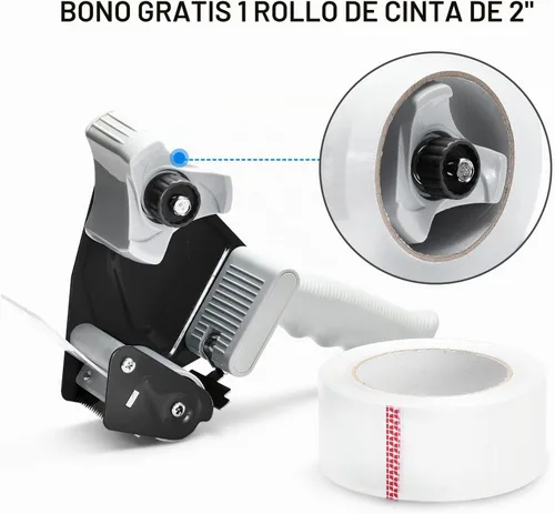 Vista 2 de Pistola dispensadora de cinta de embalaje, Pacific Mailer, pistola dispensadora de cinta de 2 pulgadas con cinta de embalaje de cartón de 2
