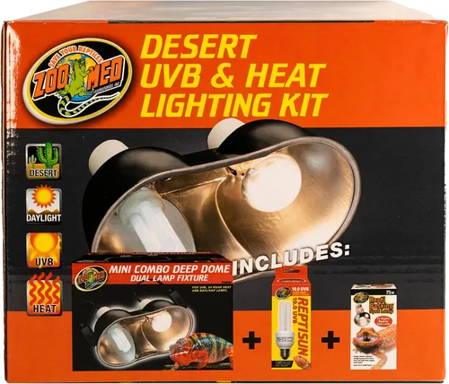 Vista 4 de Zoo Med Desert UVB & Heat Lighting Dual Kit