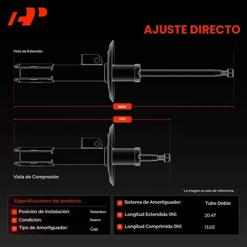 Vista 3 de A-Premium Amortiguador de Choque Delantero Compatible con BMW 320i 2013-2018, 328d 2014-2015 2016-2018, 328i 2012-2016, 330i 2017-2018, 330e
