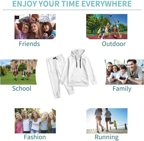 Vista 6 de Qxuzizh Boys Hoodies Sweatshirt Suit Girls Game Hoodie Sweatpants Tracksuit Set 2 Piece Graphic Outfits for Youth Kids