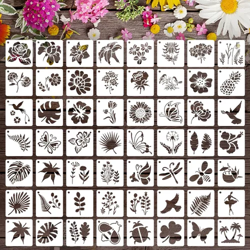Vista 25 de Augshy 56 plantillas para el día de la madre, plantillas de 3 pulgadas para el día del padre para pintar, plantillas de pintura reutilizables