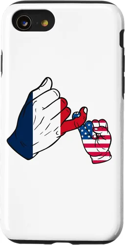Vista 13 de iPhone XR Parent and child France USA family Case