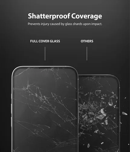 Vista 6 de Ringke Protector de pantalla de vidrio de cubierta completa compatible con iPhone 13 Pro Max, antiarañazos, compatible con fundas, cobertura