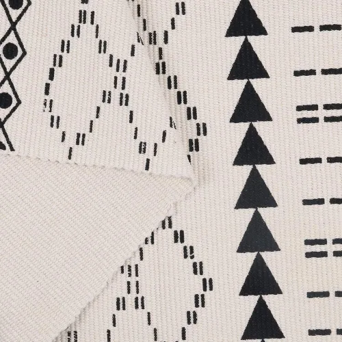 Vista 3 de Pauwer Juego de 2 alfombras de algodón lavables impresas con borlas tejidas a mano con flecos de algodón para cocina, sala de estar, dormitorio