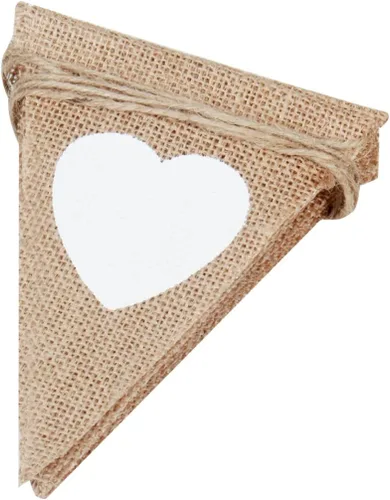 Vista 2 de Pancartas de arpillera de corazón para el día de San Valentín, compromiso, boda, aniversario, baby shower, despedida de soltera, suministros