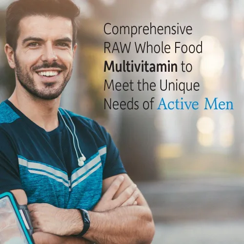 Vista 3 de Garden of Life Vitamin Code Raw One para hombres, multivitamínico una vez al día, 30 cápsulas, vitaminas para hombres de uno al día más frutas