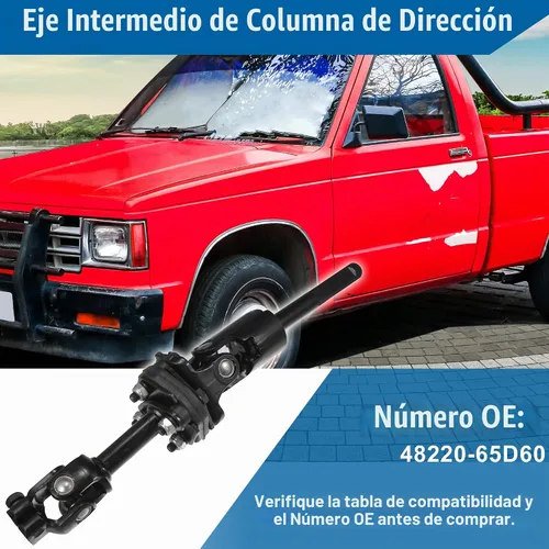 Vista 2 de X AUTOHAUX Eje de dirección para Chevy Tracker 1999-2004 para Suzuki Vitara 1999 2000 2001 2002 2003 2004 Columna de dirección intermedia inferior