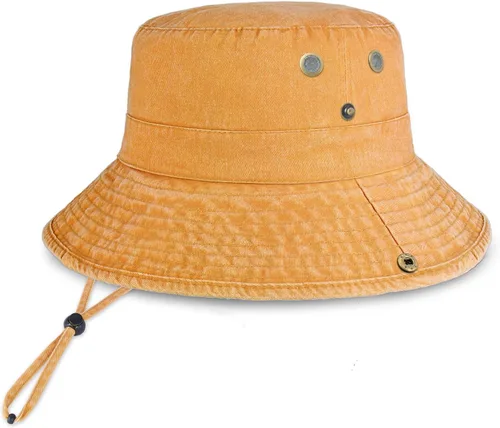 Vista 33 de CHOK.LIDS Sombrero clásico de algodón de ala ancha con cuerda ajustable unisex sombrero de sol ligero para viajes al aire libre