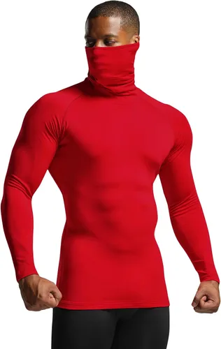 Vista 5 de ATHLIO 2 or 3 Pack Men's Thermal Long Sleeve Compression Shirts, TurtleMock Winter Sports Base Layer, Active Running Shirt