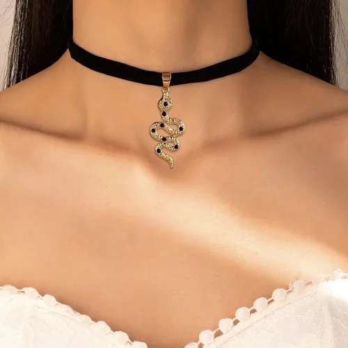 Vista 3 de Choice - Collar y pulsera de serpiente – Collar flexible con forma de serpiente – Joyas de serpiente para mujer