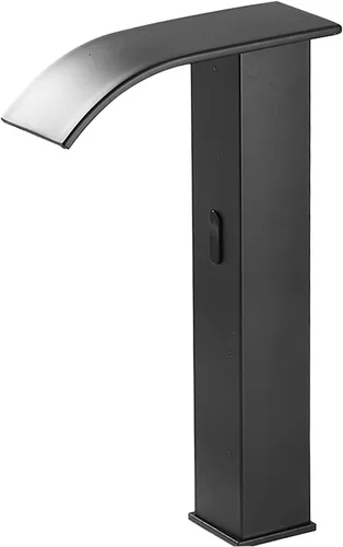 Vista 10 de Grifo automático del lavabo del cuarto de baño sin contacto de la cascada negra AC/DC accionado