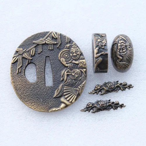 Vista 17 de Espada samurái japonesa KOSHIRAE – TSUBA FUCHI KASHIRA MENUKI 68-100