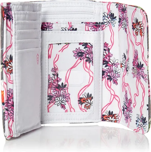 Vista 5 de Vera Bradley Cartera compacta de algodón Riley para mujer con protección RFID