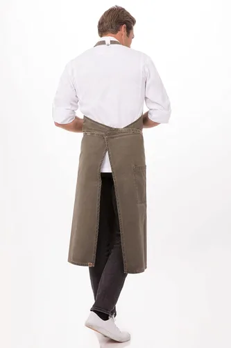 Vista 3 de Chef Works Unisex Dorset Chefs Bib Apron Earth Brown One