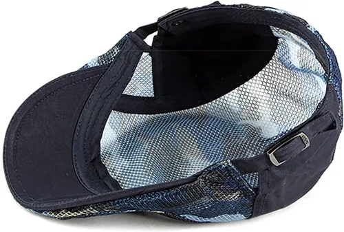 Vista 4 de Newsboy - Gorra de algodón para hombre, diseño de camuflaje, ajustable, ajustable, plano, suave, para caza y golf