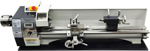Vista 7 de Torno de metal de sobremesa de 8 "* 16", torno de metal de precisión de roscas de pulgadas, mini torno 900W motor sin escobillas, velocidad variable
