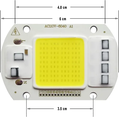 Vista 2 de 2 unids LED COB chip 50 W 110 V luz blanca motor integrado inteligente IC conductor para reflector
