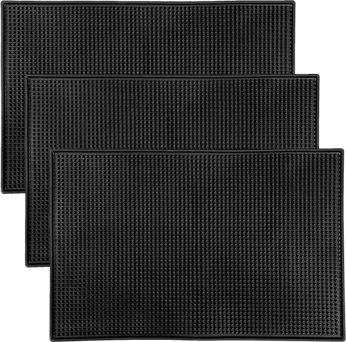Vista 9 de KINJOEK Tapete de barra de 6 x 12 pulgadas, tapete de goma antideslizante para secado de derrames, para encimera, cóctel, barman café, bebidas