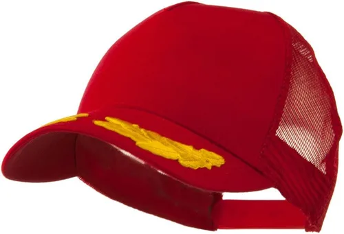 Vista 11 de e4Hats.com Tapa de parche de hojas de roble dorado con malla de 5 paneles