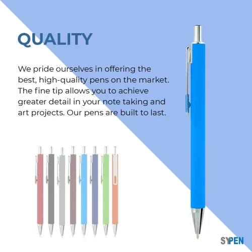 Vista 3 de SyPen Personalizado con tu logotipo personalizado o bolígrafos de texto, paquete de 100 bolígrafos para marketing, fiestas y eventos, bolígrafos