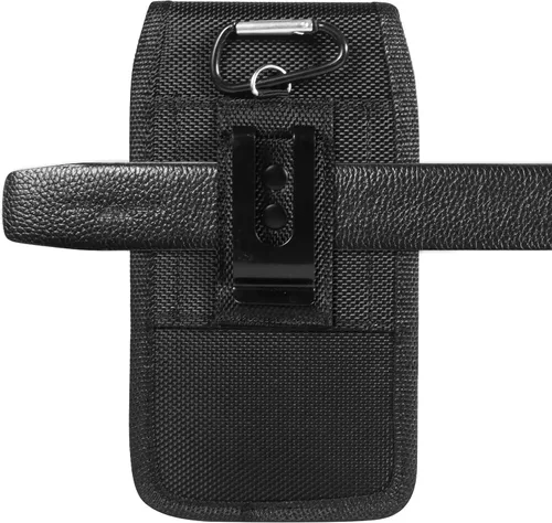 Vista 8 de Funda de nailon resistente para teléfono celular con clip para cinturón con trabillas para cinturón, tarjetero para Motorola Moto G Power G Stylus G