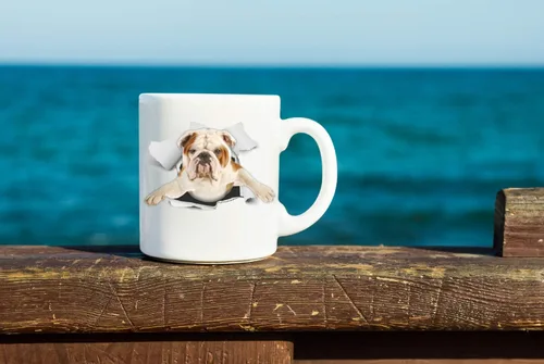 Vista 6 de Lindest British Bulldog - Taza de café divertida de cerámica, regalo perfecto para amantes de los perros, bonita taza de café novedosa, gran