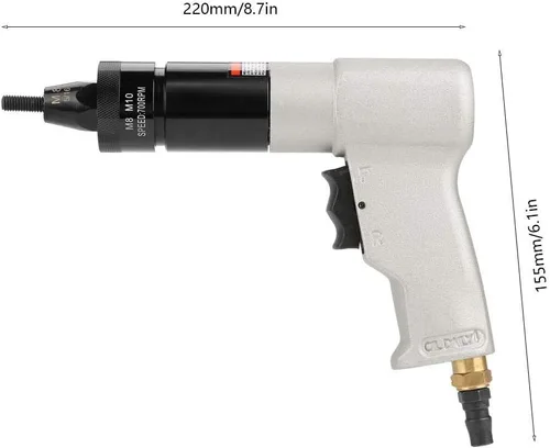 Vista 8 de Pistola de remachado neumática Tuerca de tracción Herramienta automática de pistola de remachadora de aire