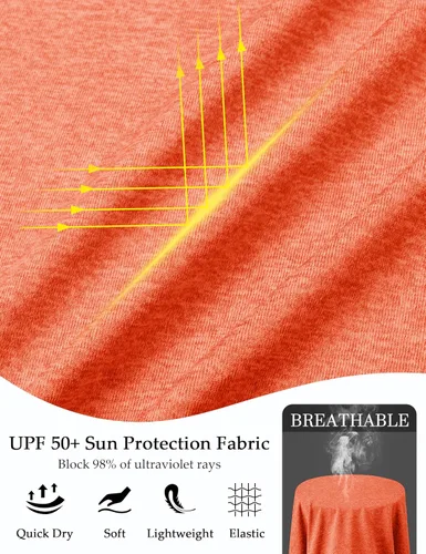 Vista 5 de MAGCOMSEN Camisetas de manga larga para mujer, con protección solar UPF 50+, protección solar, atlético, correr, natación, protección contra