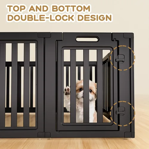 Vista 8 de Corralito para perros, corral transparente para perros, corral para perros en interiores, fácil de instalar y quitar, corralito para cachorros
