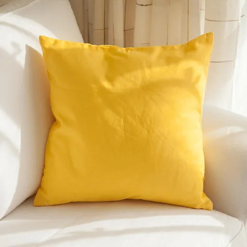 Vista 6 de Lujosa funda de almohada de algodón egipcio, 2 piezas, patrón sólido, 400 hilos (12 x 12 pulgadas, beige)