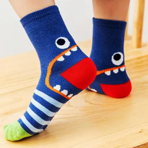 Vista 6 de Calcetines deportivos para niños, diseño de dinosaurios, 10 pares