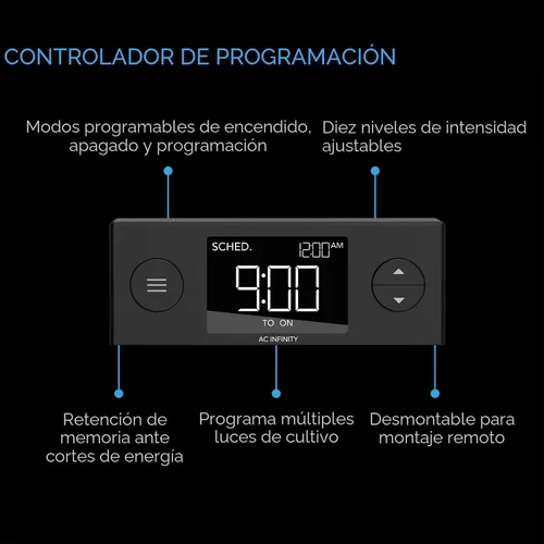 Vista 3 de AC Infinity IONBEAM S11, Barras de luz de cultivo LED de espectro completo de 11", Diodos Samsung LM301H EVO de penetración más profunda