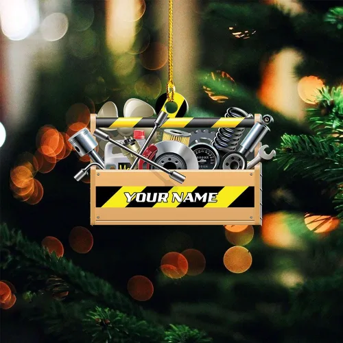 Vista 8 de Podagree - Adorno personalizado para electricista, bolsa de herramientas para electricista, adorno de Navidad, regalo de electricista, adorno de Elt1
