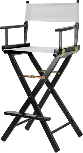 Vista 83 de Casual Home - Silla de director de 18 in, marco negro, lona negra, altura clásica Marco negro - Madera maciza