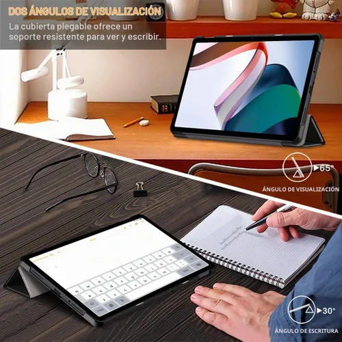 Vista 7 de Funda para Xiaomi Redmi Pad SE de 11 pulgadas, carcasa rígida con soporte delgado y parte trasera protectora para Redmi Pad SE 11 2023 con función