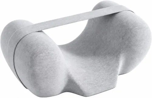 Vista 9 de Pillow Neck Support Pressure-Relieving, Memory Foam Pillow with Strap, Supportive, for Bed, Blue White