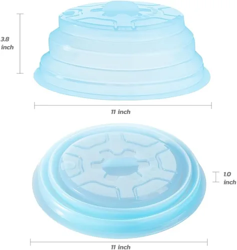 Vista 9 de Cubierta para salpicaduras de microondas, cubierta de microondas para alimentos, cubierta de placa de microondas de silicona, cubiertas de platos