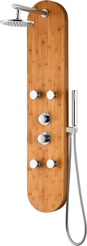 Vista 11 de ANZZI Sistema de Panel de Cabezal de Regadera Fontan Acero Cepillo 6 Chorros Turbo & Multifuncional Jet de Alta Presión + Lluvia + Combo
