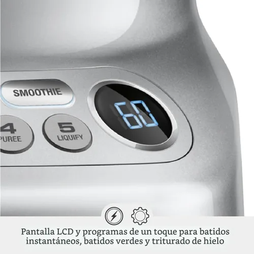 Vista 4 de Breville BBL620BTR Licuadora Fresh and Furious, Black Truffle Trufa Negra