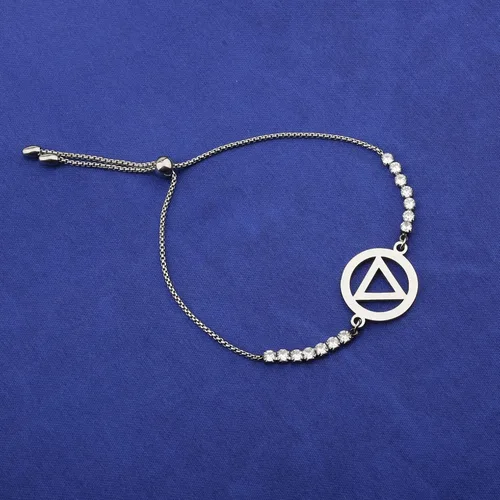 Vista 5 de Pulsera AA NA para regalo de sobriedad, alcohólicos, regalo de recuperación anónima, regalo sobrio, recuperación de adicciones, joyería inspiradora