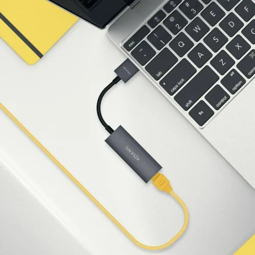 Vista 5 de Adaptador USB a Ethernet Aisens A106-0708 Gris