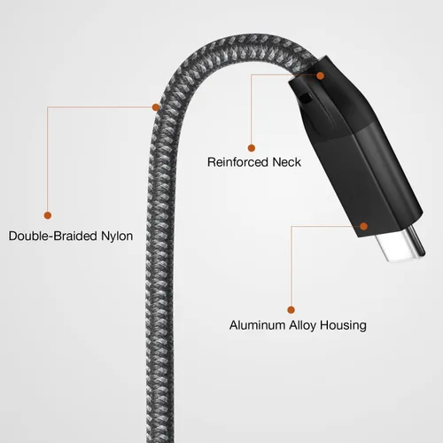 Vista 5 de UseBean Cable de extensión USB C de 1 pie, paquete de 2 unidades, USB-C 3.2 Gen2 20Gbps macho a hembra, cable de video 4K, extensor tipo C