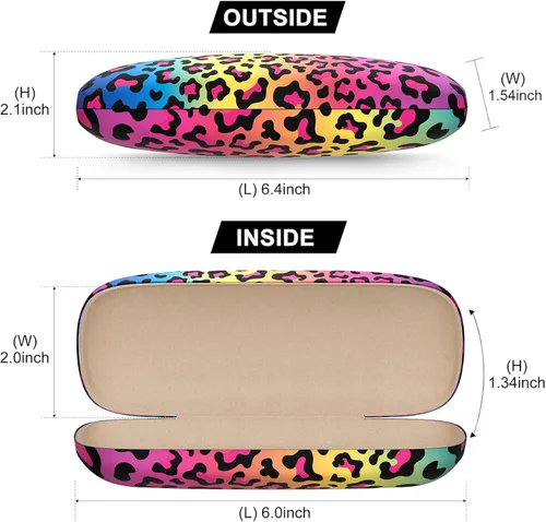 Vista 2 de Estuche para lentes, funda protectora rígida para gafas, unisex, para mujeres y hombres