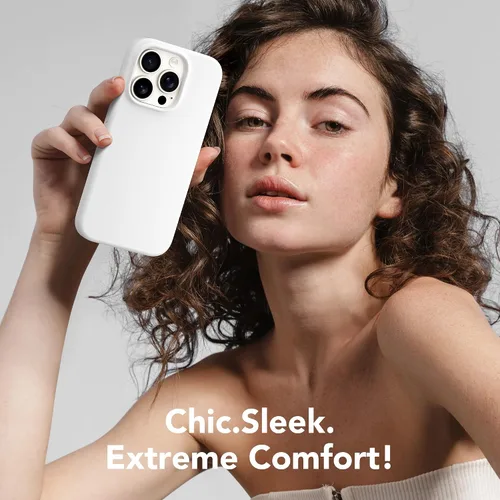 Vista 8 de GONEZ Funda de silicona para iPhone 14 Pro Max, compatible con MagSafe, con protector de pantalla + protector de lente de cámara, silicona líquida a