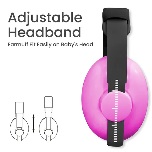 Vista 60 de Auriculares de bebé para protección contra el ruido, color blanco