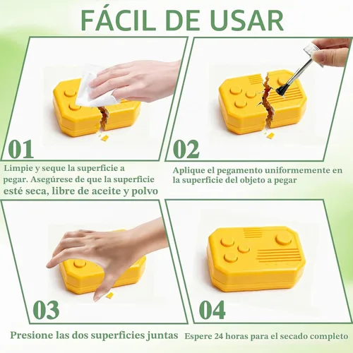 Vista 4 de Pegamento de plástico, adhesivo de plástico de 4.1 fl oz con cepillo, pegamento transparente súper fuerte para PP, ABS, PVC, acrílico, miniaturas