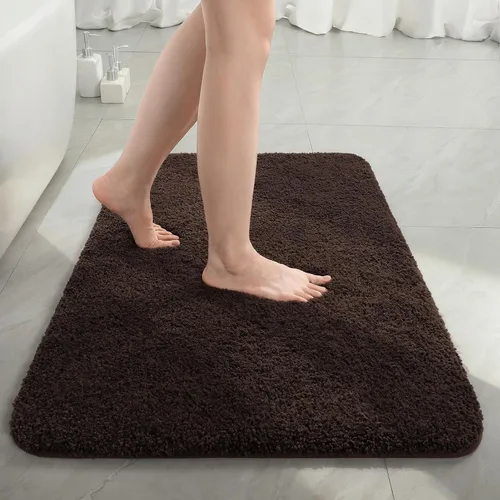 Vista 22 de LOCHAS Alfombra de baño de microfibra antideslizante de 36 x 24 pulgadas Gris